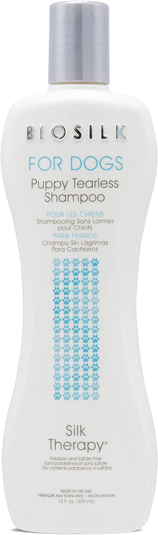 for Dogs Puppy Tearless Shampoo, Gentle Dog Wash with Silk Proteins, Paraben and Sulfate Free Formula Helps Clean and Condition Coats for Puppies and Dogs, 12 Fl Oz | Paraben- and Sulfate-Free Formula with Silk Proteins Cleans and Conditions Puppy Coats