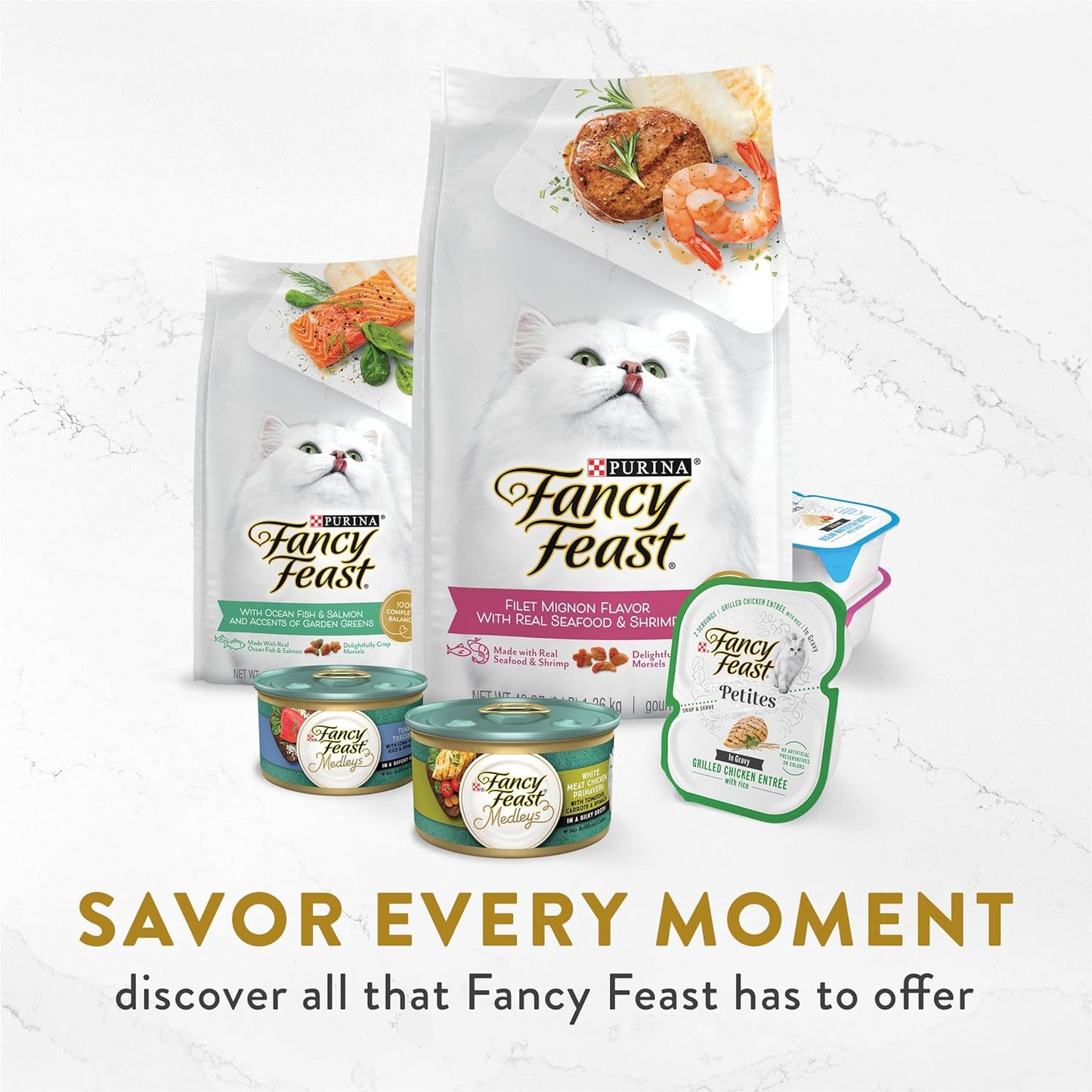 Purina  Appetizers, Tuna with Scallop Topper, 1.1 Oz, 10-Pack | Flavorful Lickable Grain-Free Wet Cat Food Topper, Made with High-Quality Protein in a Delicate Broth