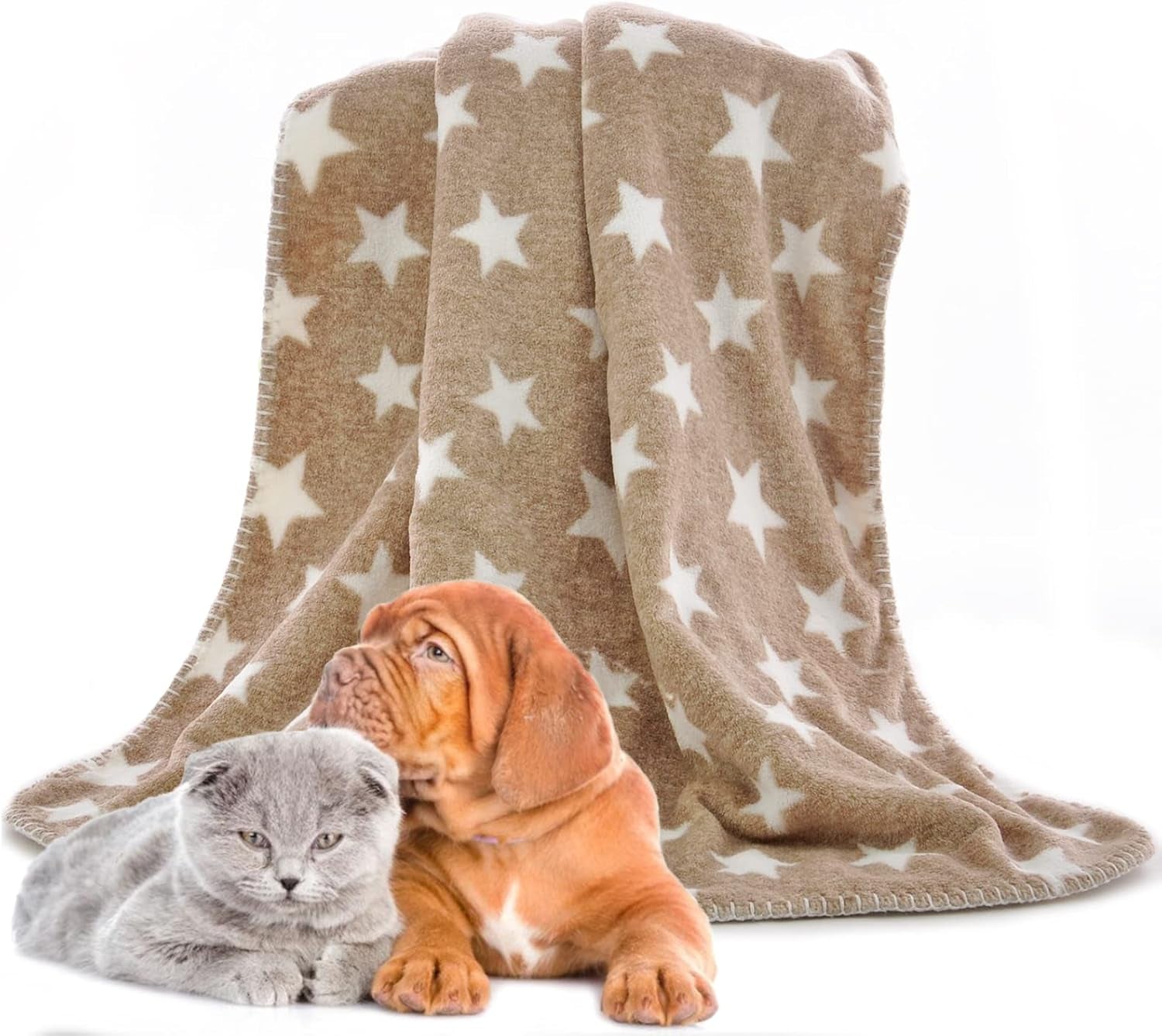 Dog Blanket Double Layer 30 X 40 Inches, Micro Fleece Plush Warm Puppy Blanket Bed Cover Protection Pet Cat Kitten Flannel Throw Blanket