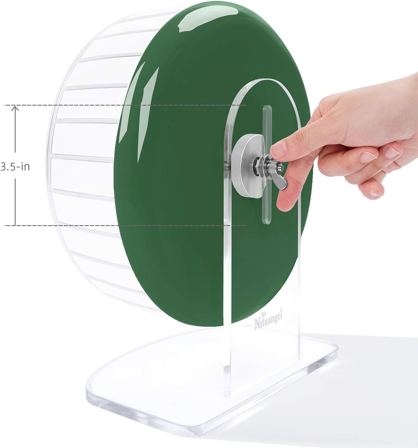 Super-Silent Hamster Exercise Wheels: Quiet 10 Inch Running Wheel | Can 10.6-13.4" Adjustable Height - No Bend Back Spinner Running for Dwarf Syrian Hamster Gerbils Mice or Other Small Animal