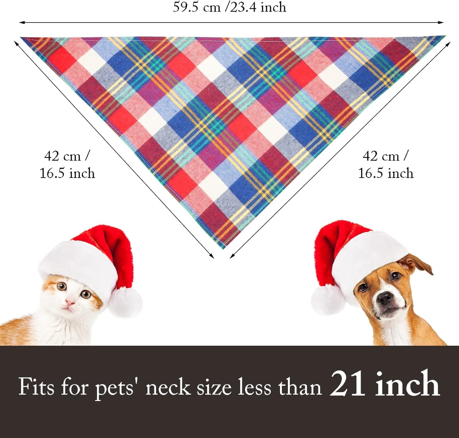 12 Piece Dog Bandanas Plaid Pet Bandanas Scarf Triangle Bibs Kerchief Washable Reversible Adjustable Pet Costume Accessories for Small Large Dogs and Cats(Lattice Graphic)