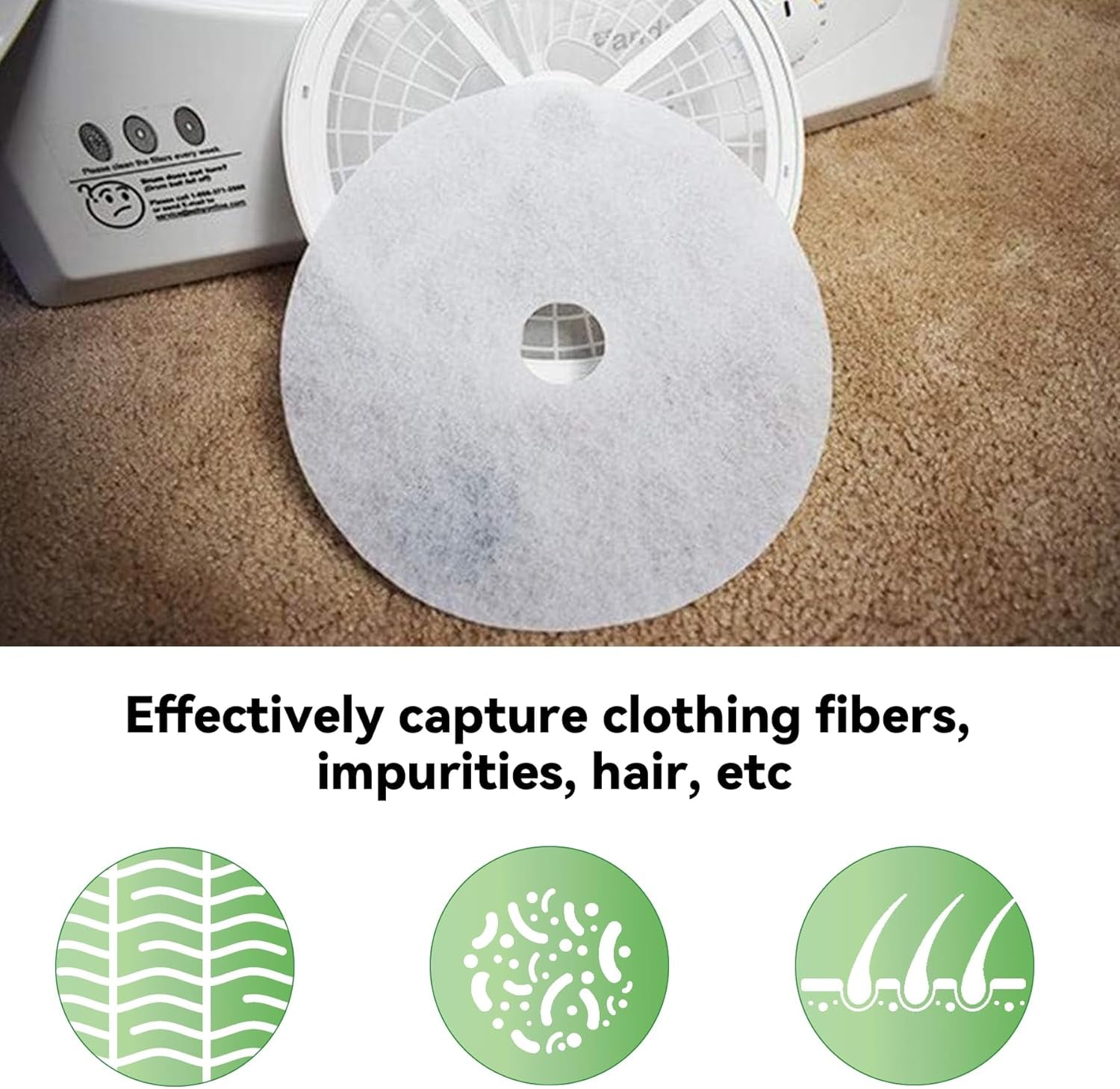 25 Pcs Compatible Cloth Dryer Filter Set, Cloth Dryer Replacement Include 20 Dryer Exhaust Filters, 5 Dryer Air Intake Filters for Panda, Magic Chef, Sonya and Avant Dryers