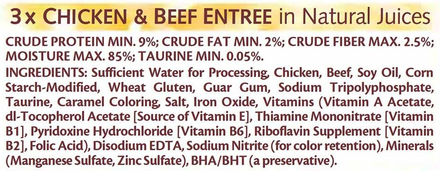Purrfectly Chicken Wet Cat Food, Variety Pack, 10 Count, 4 Pack | Chicken, Chicken & Beef & Duck Varieties, Flavor-Lock Pouches Seal in Juices, 9% Crude Protein, Pack of 4