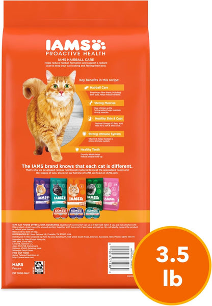 Proactive Health Hairball Dry Cat Food, Chicken & Salmon, 3.5 Lb | Veterinarian-Recommended, Reduces Hairballs, Supports Healthy Digestion, Maintains Healthy Weight, Nourishes Heart