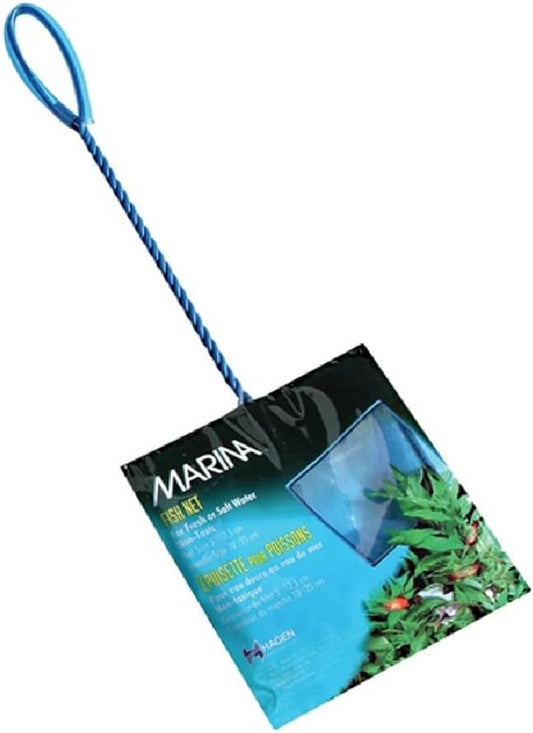 Blue Fine Nylon Net with Handle, Aquarium Maintenance Tool, Blue