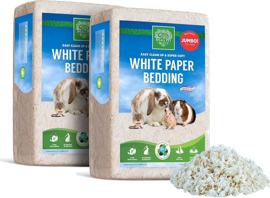 White Paper Bedding, Guinea Pig, Odor Control, 356 L | Soft Absorbent Natural Bedding, Made in USA, for Rabbits, Hamsters, Bunnies, Chinchillas & Small Pets