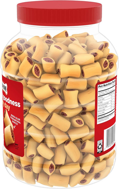 Marosnacks Small Dog Treats with Real Bone Marrow, 40 Oz. Canister | Dog Treats with 12% Protein