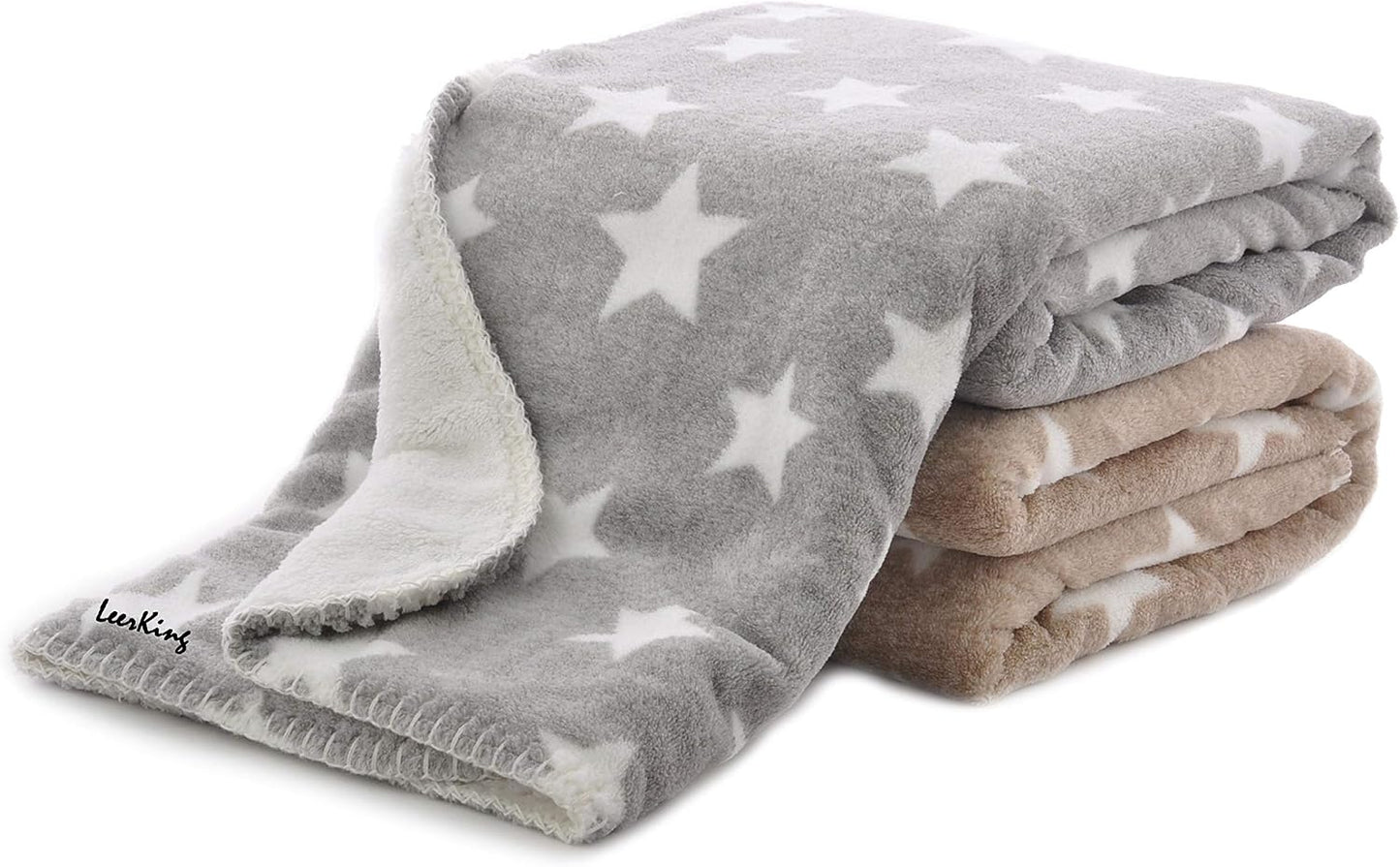 Dog Blanket Double Layer 30 X 40 Inches, Micro Fleece Plush Warm Puppy Blanket Bed Cover Protection Pet Cat Kitten Flannel Throw Blanket