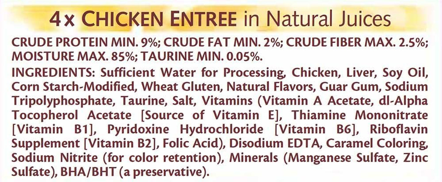 Purrfectly Chicken Wet Cat Food, Variety Pack, 10 Count, 4 Pack | Chicken, Chicken & Beef & Duck Varieties, Flavor-Lock Pouches Seal in Juices, 9% Crude Protein, Pack of 4