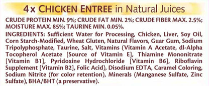 Purrfectly Chicken Wet Cat Food, Variety Pack, 10 Count, 4 Pack | Chicken, Chicken & Beef & Duck Varieties, Flavor-Lock Pouches Seal in Juices, 9% Crude Protein, Pack of 4