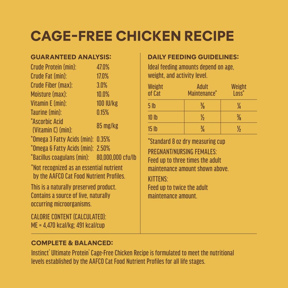 Ultimate Protein Grain Free Cage Free Chicken Recipe Natural Dry Cat Food, 10 Lb. Bag