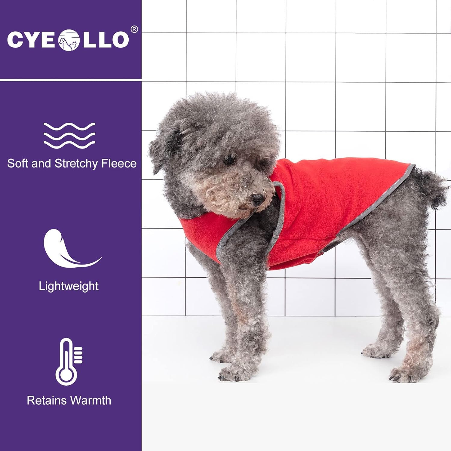 2 Pack Fleece Dog Sweater Pullover Vest with Reflective Stripe, XL | 4-Way Stretch, Lightweight Soft Fleece Sweatshirt, Reflective in Low Light, Easy on & Off, Wear Alone or Layered