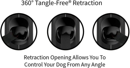 Original Retractable Dog Leash, Anti-Slip, 16’ Tape (Large, Black/Grey) | Anti-Slip Handle, 16 Ft Strong Nylon Tape, One-Handed Brake, Pause, Lock