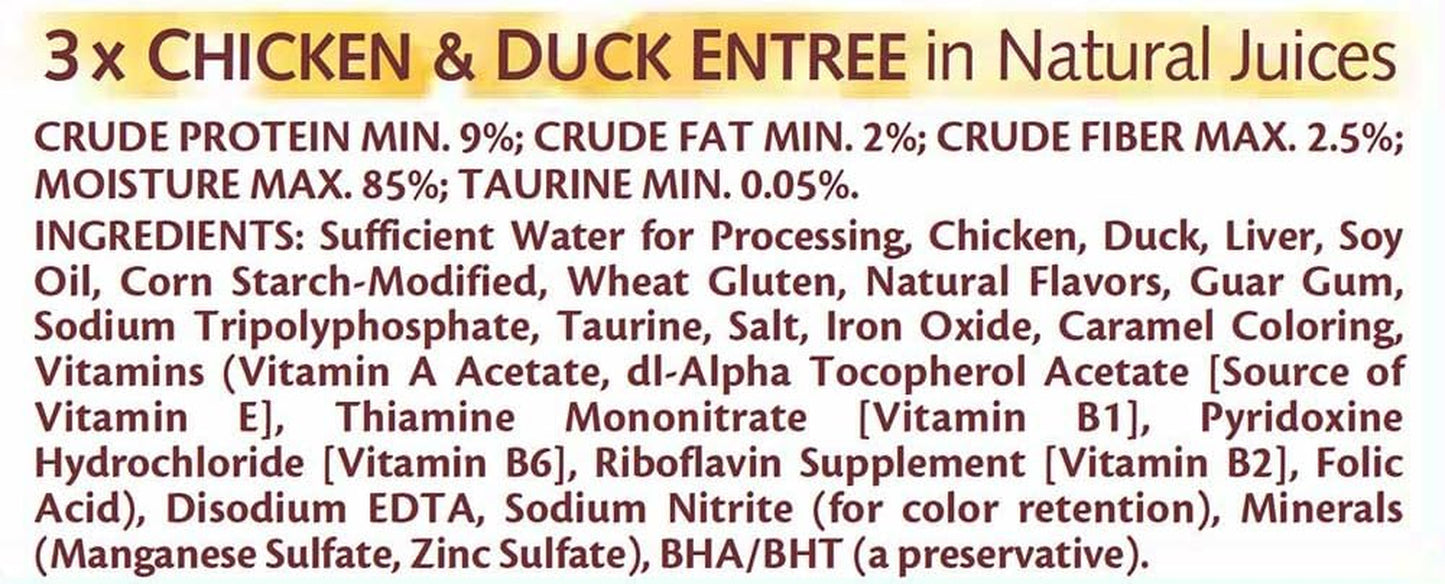 Purrfectly Chicken Wet Cat Food, Variety Pack, 10 Count, 4 Pack | Chicken, Chicken & Beef & Duck Varieties, Flavor-Lock Pouches Seal in Juices, 9% Crude Protein, Pack of 4