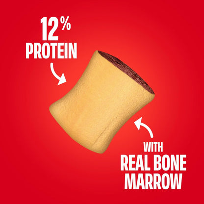 Marosnacks Small Dog Treats with Real Bone Marrow, 40 Oz. Canister | Dog Treats with 12% Protein