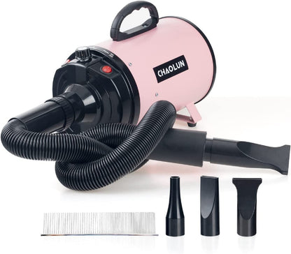 Dog Dryer for Pet Grooming, Pet Hair Dryer with Heater, Pink