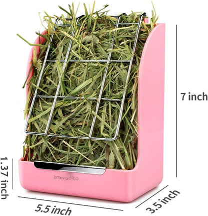 Rabbit Hay Feeder, Large Capacity Bunny Hay Rack for Rabbits, Guinea Pigs, Chinchillas, Small Animals, Hay Dispenser