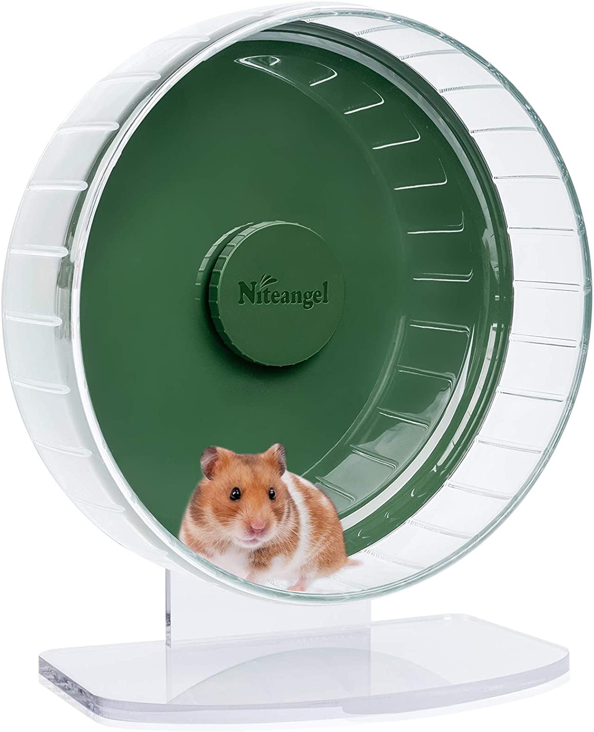 Super-Silent Hamster Exercise Wheels: Quiet 10 Inch Running Wheel | Can 10.6-13.4" Adjustable Height - No Bend Back Spinner Running for Dwarf Syrian Hamster Gerbils Mice or Other Small Animal