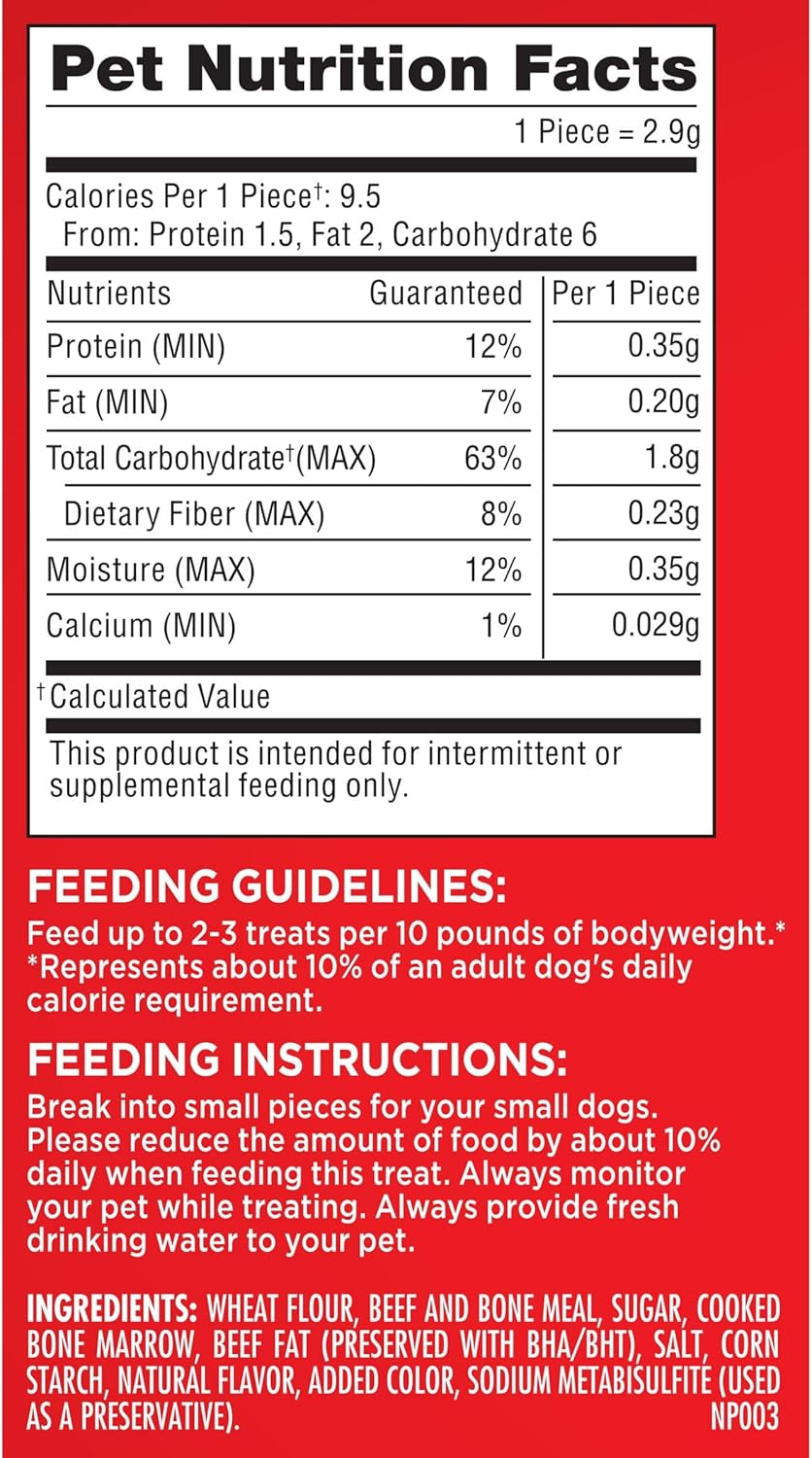 Marosnacks Small Dog Treats with Real Bone Marrow, 40 Oz. Canister | Dog Treats with 12% Protein