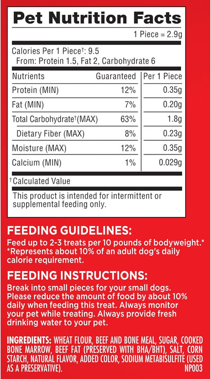 Marosnacks Small Dog Treats with Real Bone Marrow, 40 Oz. Canister | Dog Treats with 12% Protein