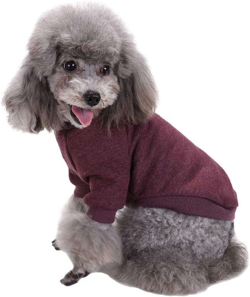 Pet Dog Classic Knitwear Sweater Warm Winter Puppy Pet Coat Soft Sweater Clothing for Small Dogs (XS, Brown)