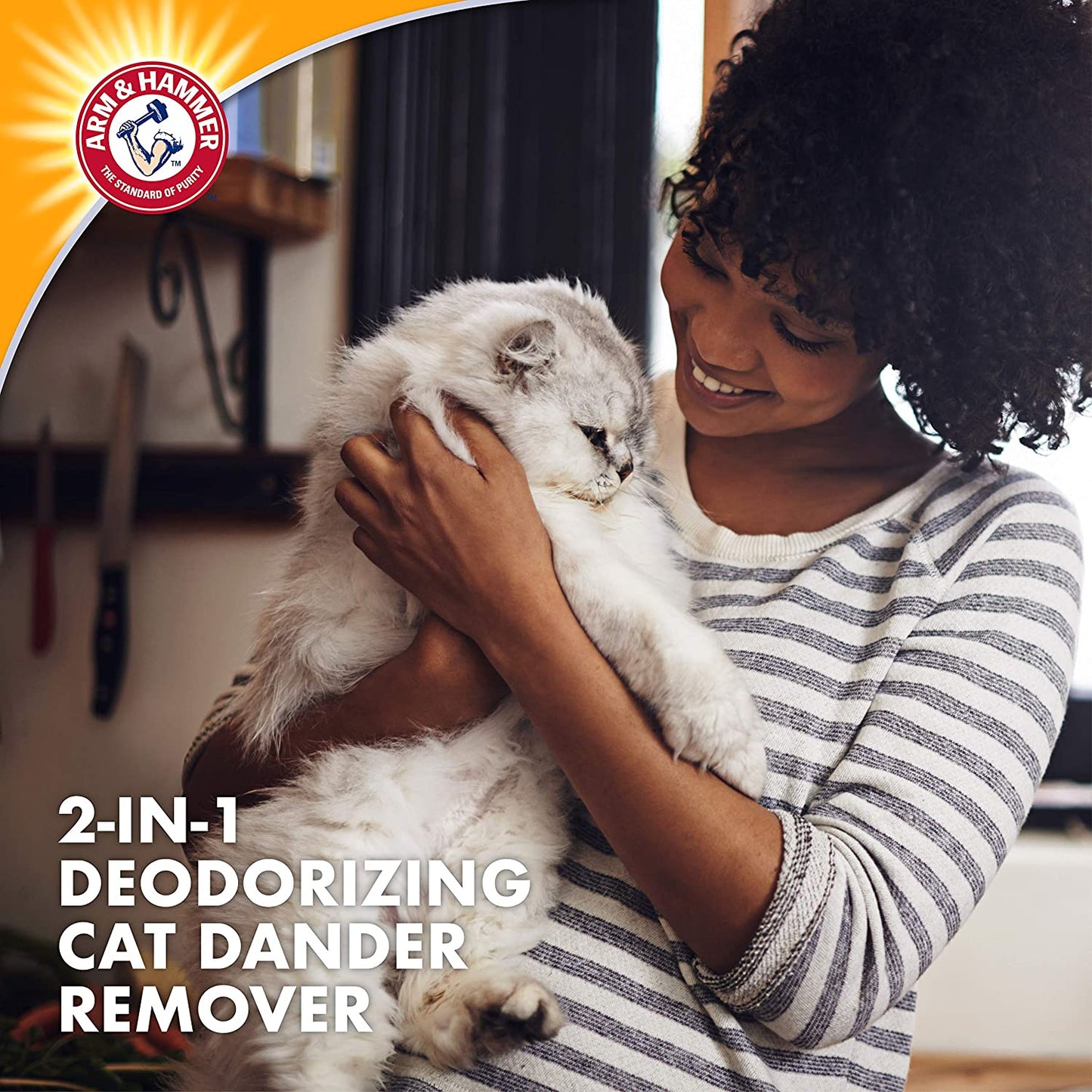 2-In-1 Deodorizing Cat Shampoo, Lavender Chamomile, 20 Fl Oz | Baking Soda Formula Reduces Dander While Cleaning and Deodorizing the Coat in One Wash
