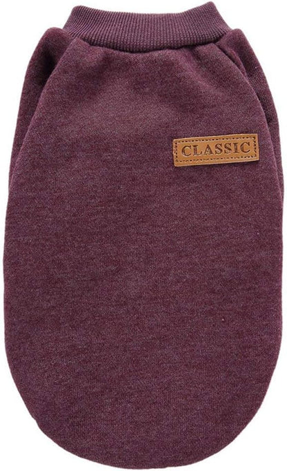 Pet Dog Classic Knitwear Sweater Warm Winter Puppy Pet Coat Soft Sweater Clothing for Small Dogs (XS, Brown)