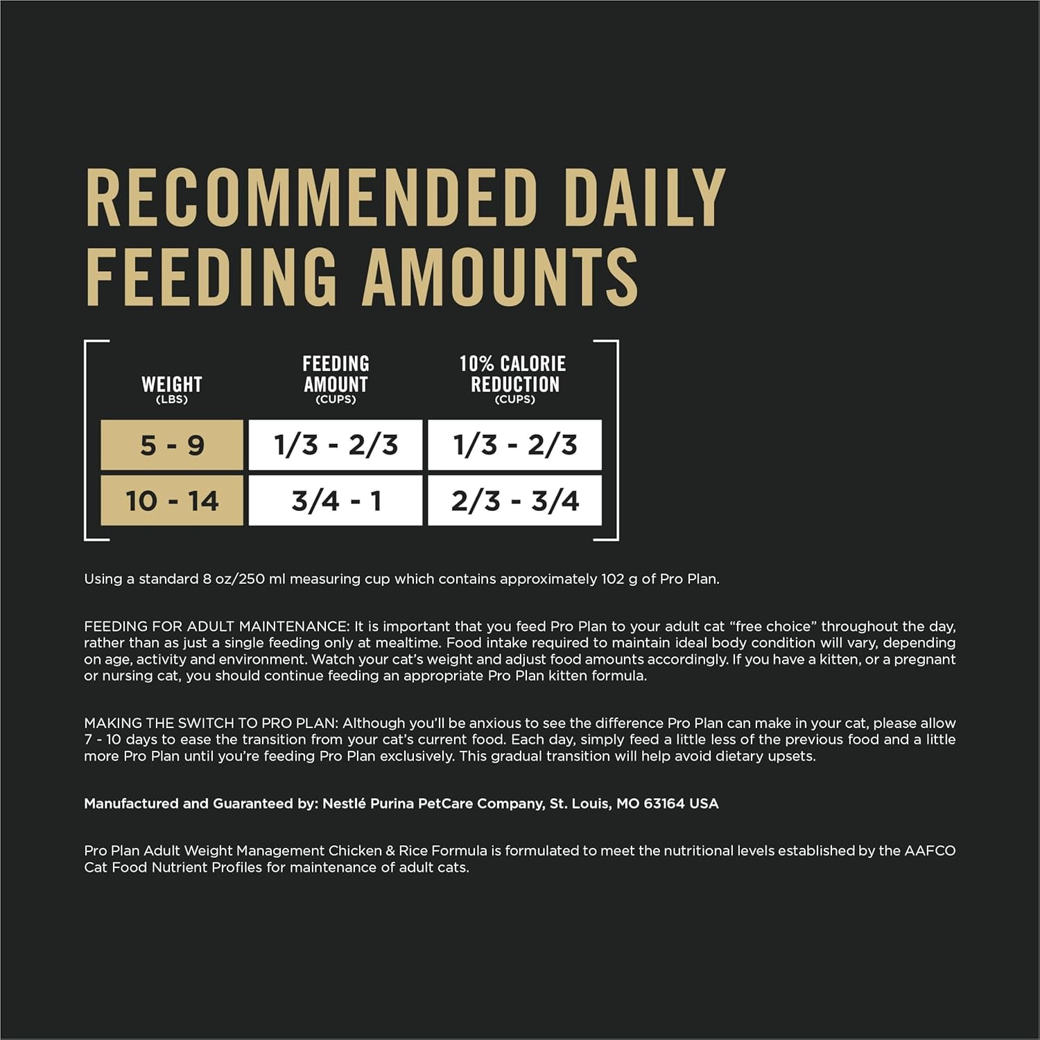 Purina Pro Plan Weight Management Chicken and Rice Adult Formula Dry Cat Food