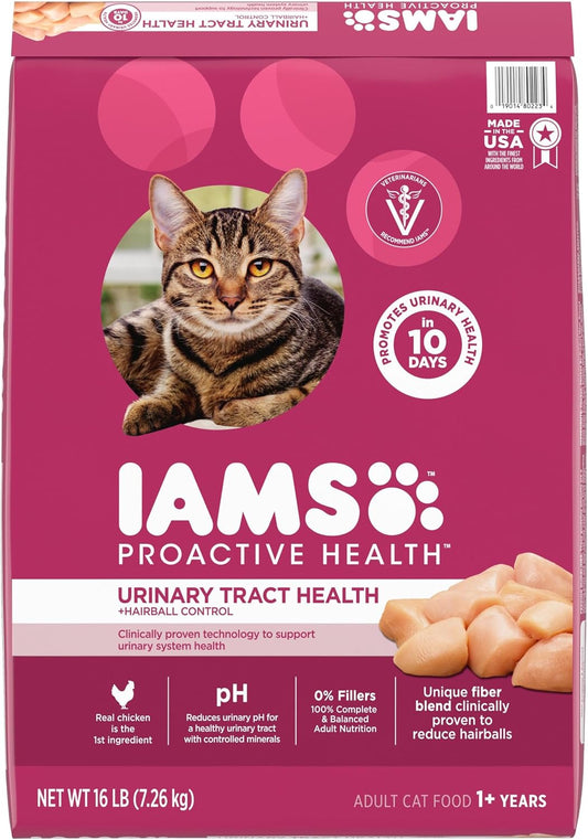 Proactive Health Urinary Tract Health Dry Cat Food, Chicken, 16 Lb | Veterinarian-Recommended, Real Chicken #1 Ingredient, Reduces Urinary Ph, Antioxidants, Antioxidants for Immune Support