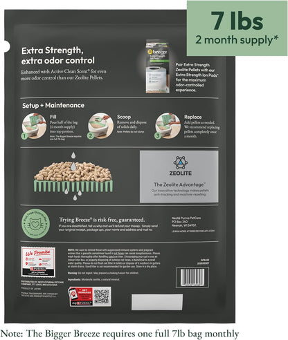 Scented Litter Pellets, Breeze Enhanced Refill Litter Pellets in Recyclable Box - (4) 7 Lb. Bags