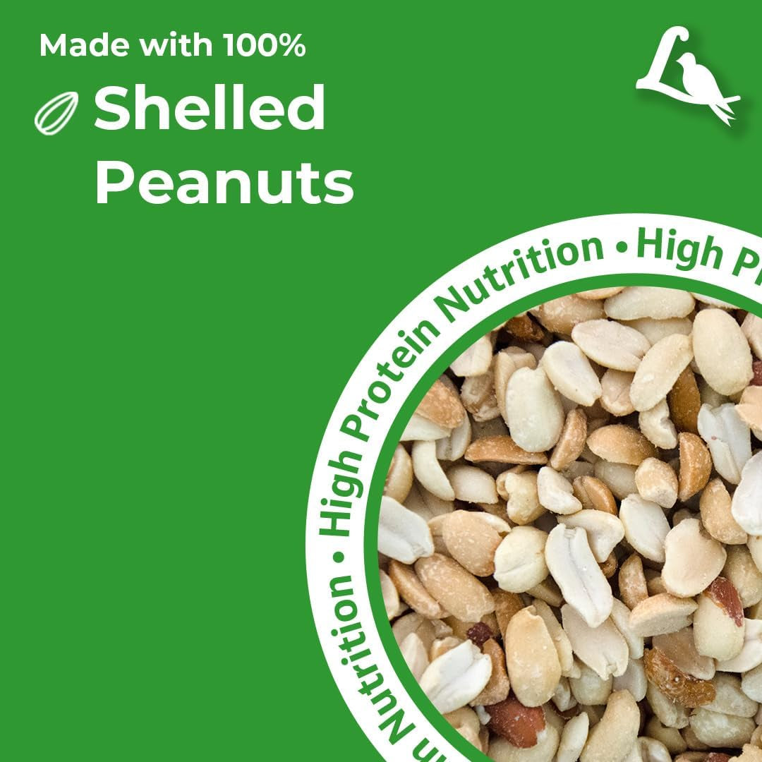 Peanut Pieces Wild Bird Seed 15 Lb Bag - Shelled Peanuts Wild Bird Food for outside Feeders - Attracts Titmice, Woodpeckers, Chickadees & More |  Peanut Pieces Wild Bird Seed - Shelled Peanuts, 15 Lb. Bag