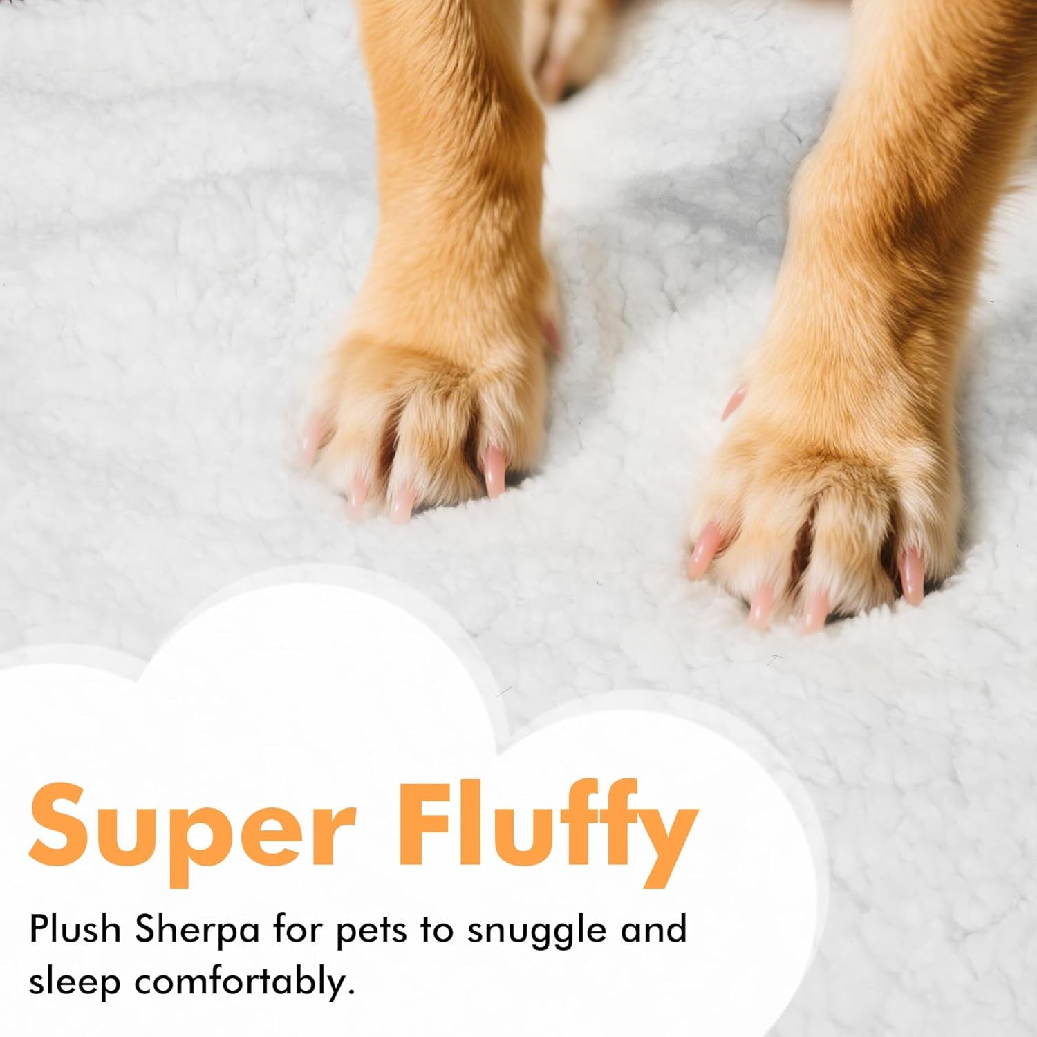 Dog Blankets for Large Dogs, Soft Fluffy Fleece Pet Blankets for Couch, Sofa, Dog Beds, Car Seats, Creat, Washable, 50X60 Inches, Beige