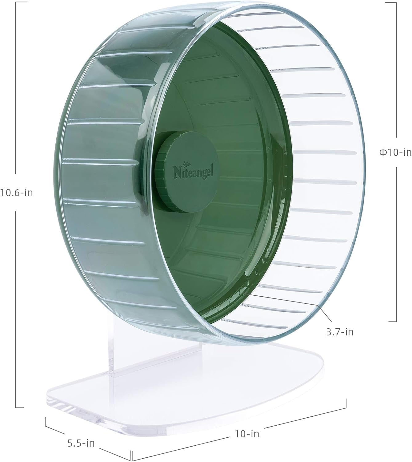 Super-Silent Hamster Exercise Wheels: Quiet 10 Inch Running Wheel | Can 10.6-13.4" Adjustable Height - No Bend Back Spinner Running for Dwarf Syrian Hamster Gerbils Mice or Other Small Animal