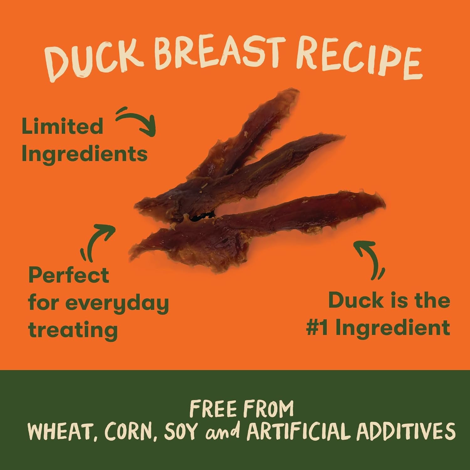 Duck Breast Jerky Dog Treats - 16 Ounce