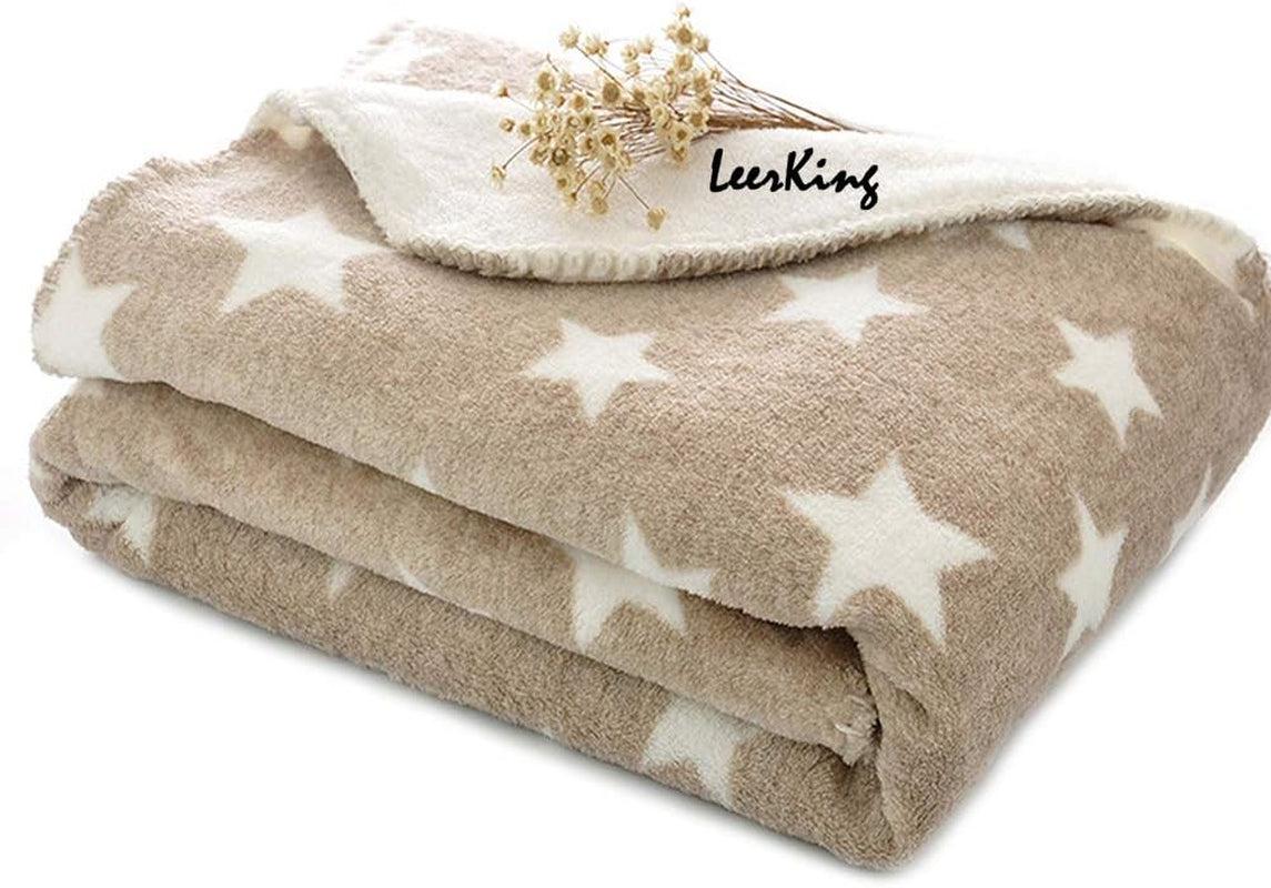 Dog Blanket Double Layer 30 X 40 Inches, Micro Fleece Plush Warm Puppy Blanket Bed Cover Protection Pet Cat Kitten Flannel Throw Blanket